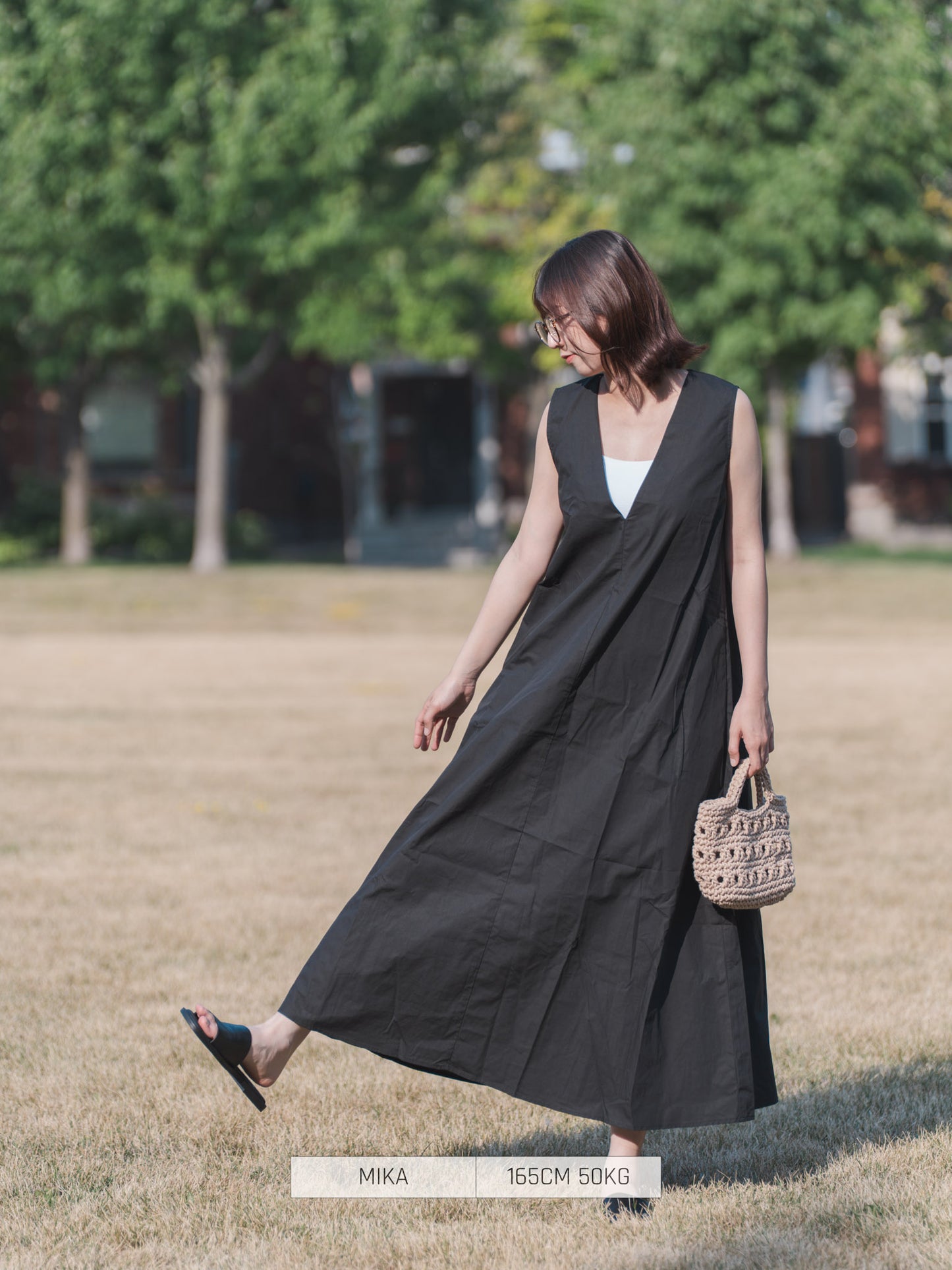 Bleaf Co Casual Dress V-Neck Cool Touch
