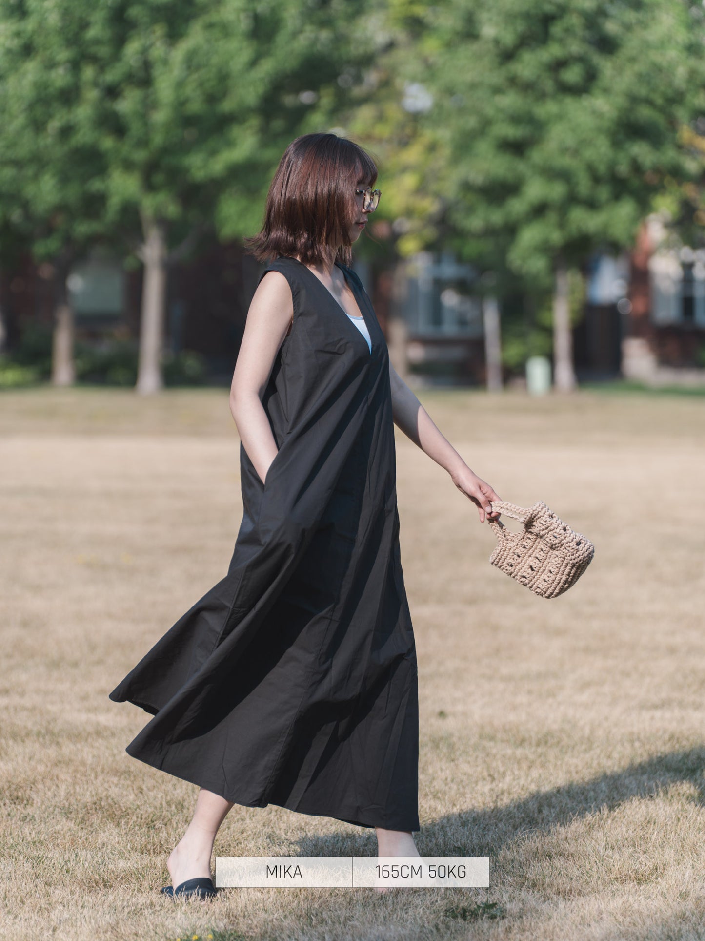 Bleaf Co Casual Dress V-Neck Cool Touch