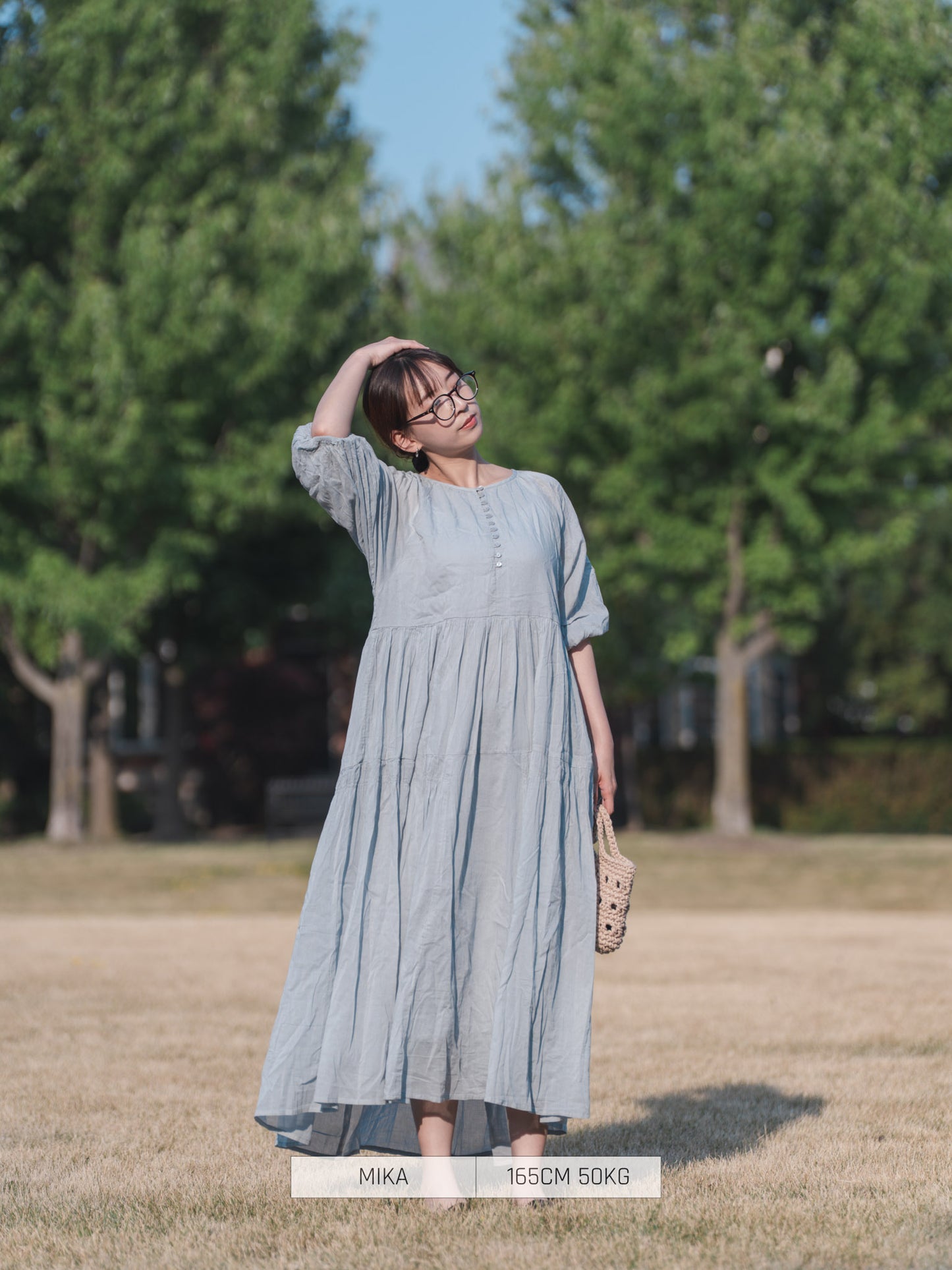 Bab Casual Dress Gathered Dress Cotton