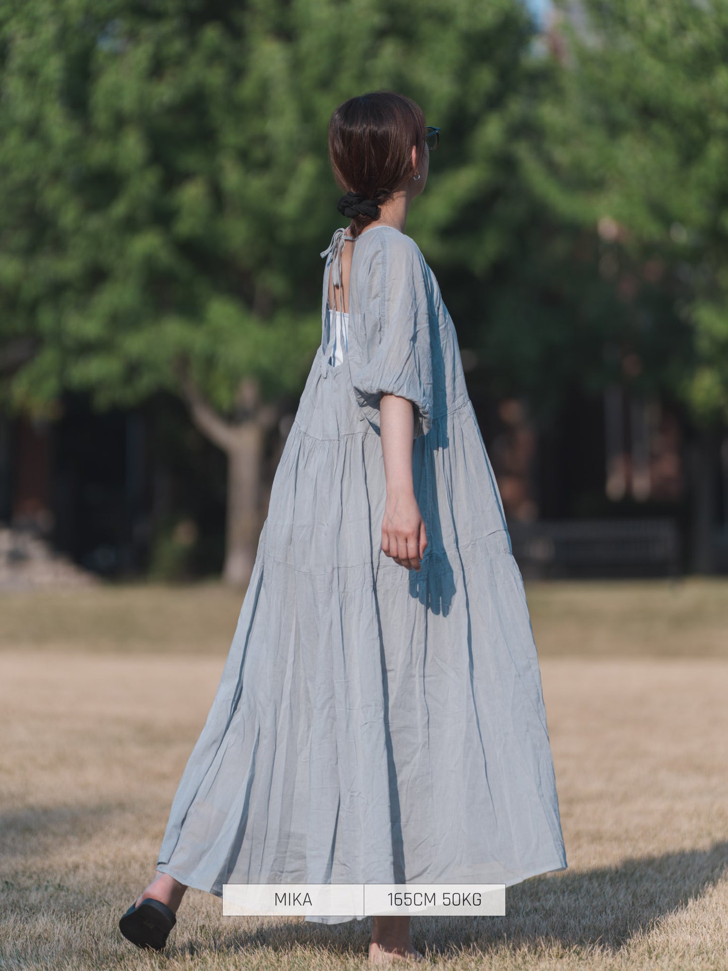 Bab Casual Dress Gathered Dress Cotton