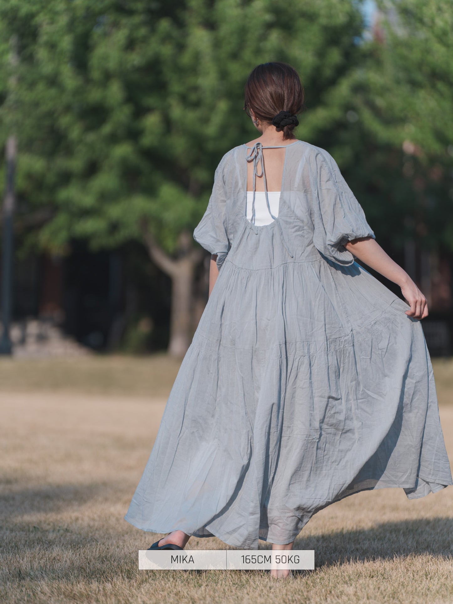 Bab Casual Dress Gathered Dress Cotton