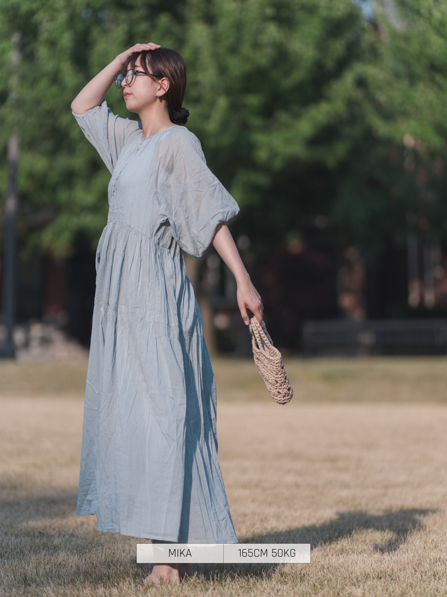 Bab Casual Dress Gathered Dress Cotton