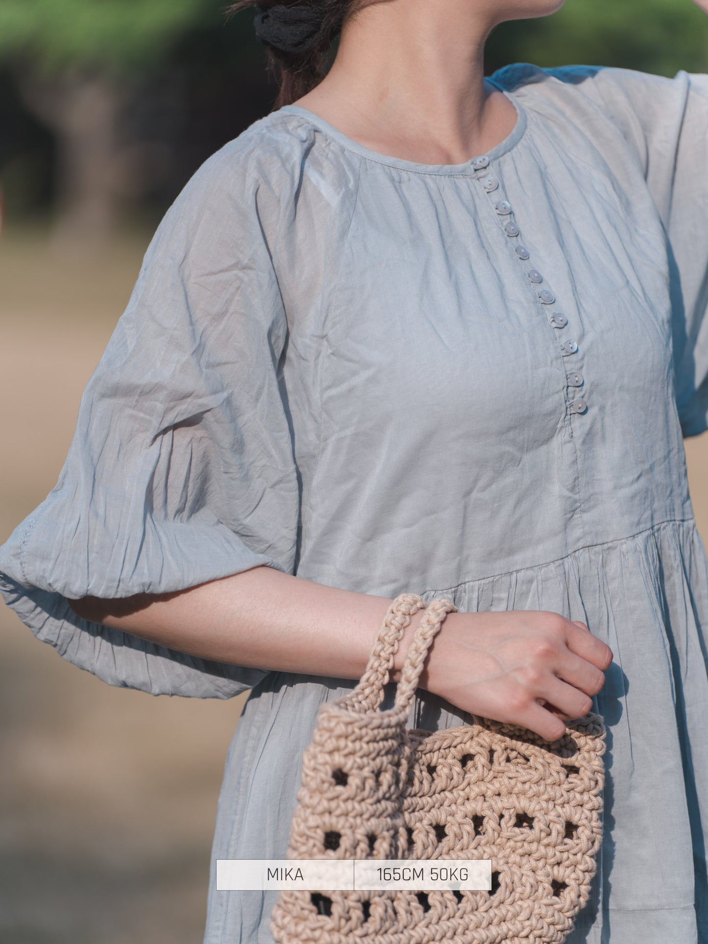 Bab Casual Dress Gathered Dress Cotton