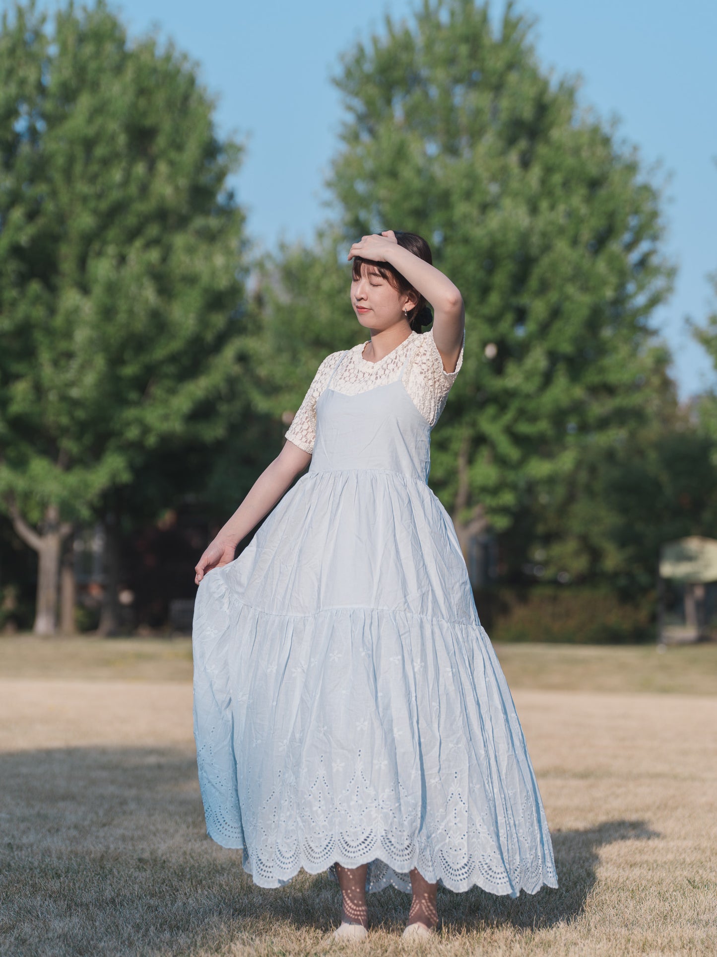 BLUE EAST Casual Dress Ladies fashion Camisole Dress Cotton