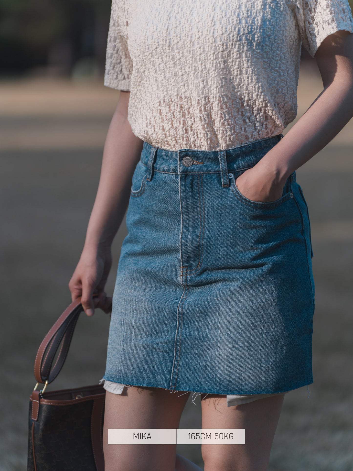 Bleaf Co Skirt denim Mini Skirt
