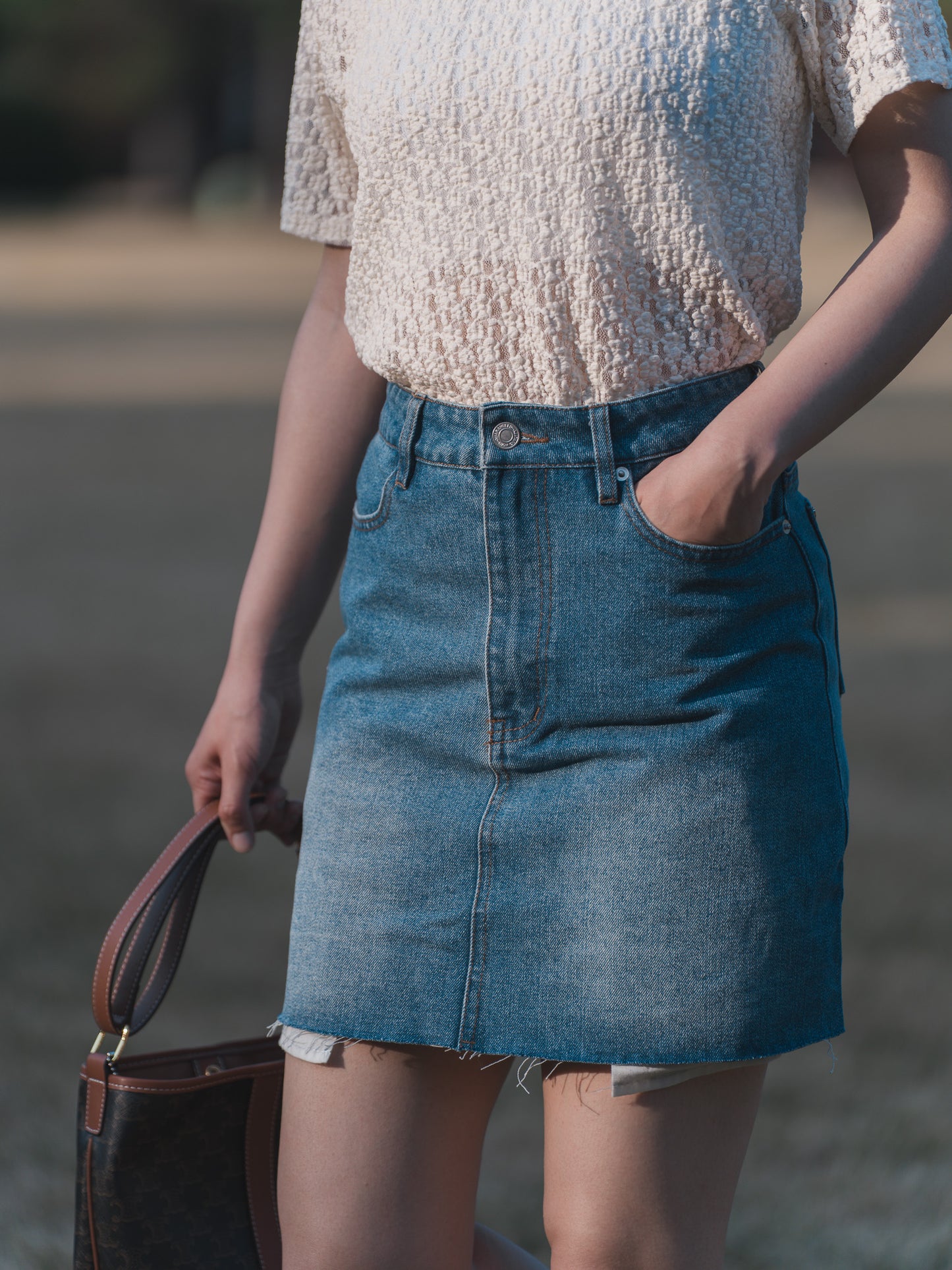 Bleaf Co Skirt denim Mini Skirt