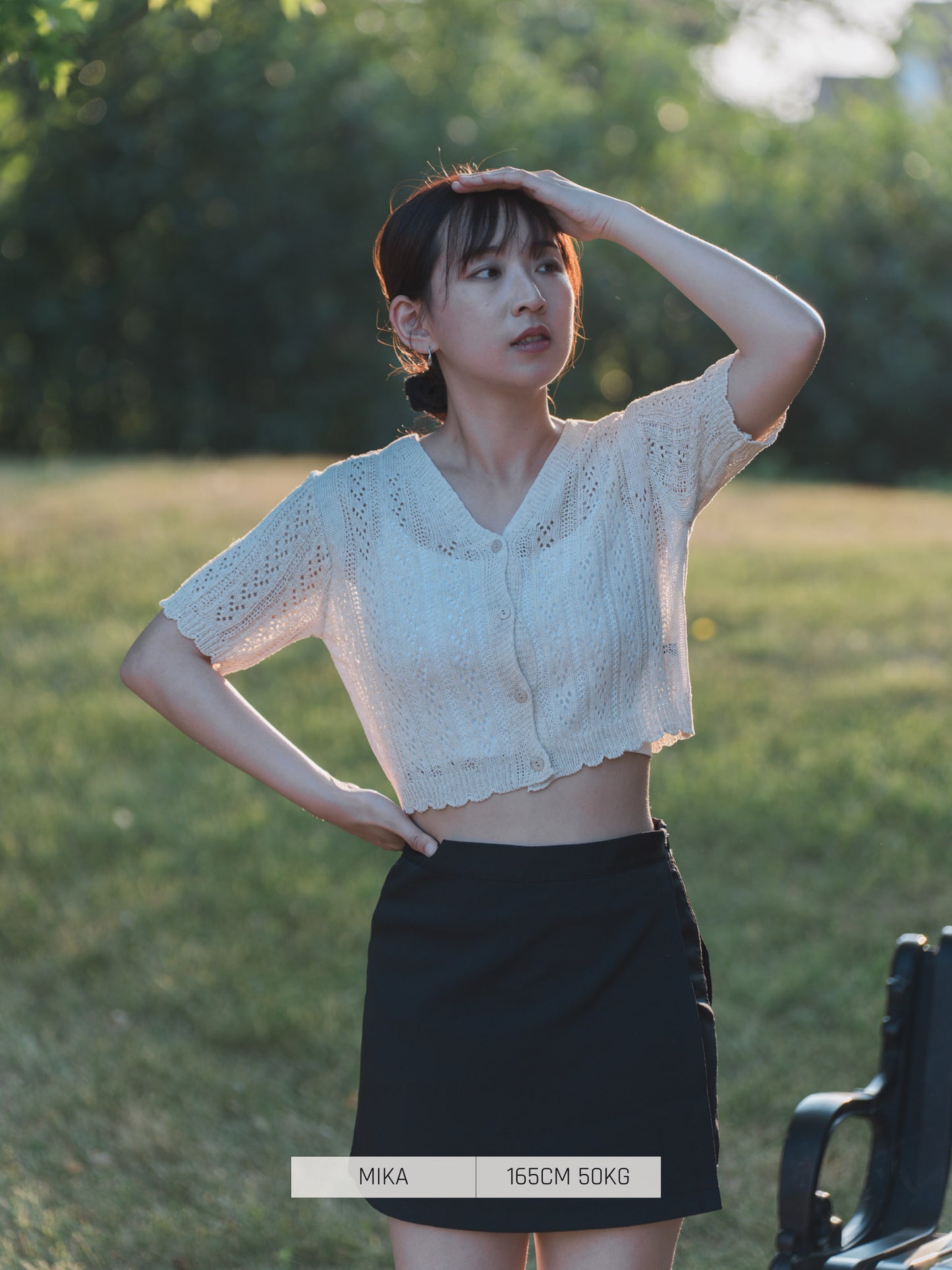 BLUE EAST Cardigan Short-Sleeved Cardigan V-Neck Short Sleeve