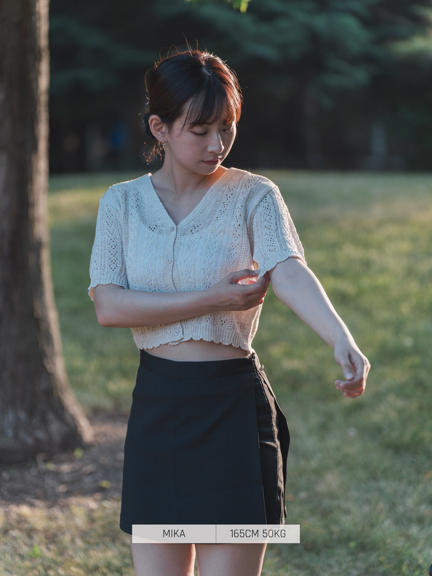 BLUE EAST Cardigan Short-Sleeved Cardigan V-Neck Short Sleeve