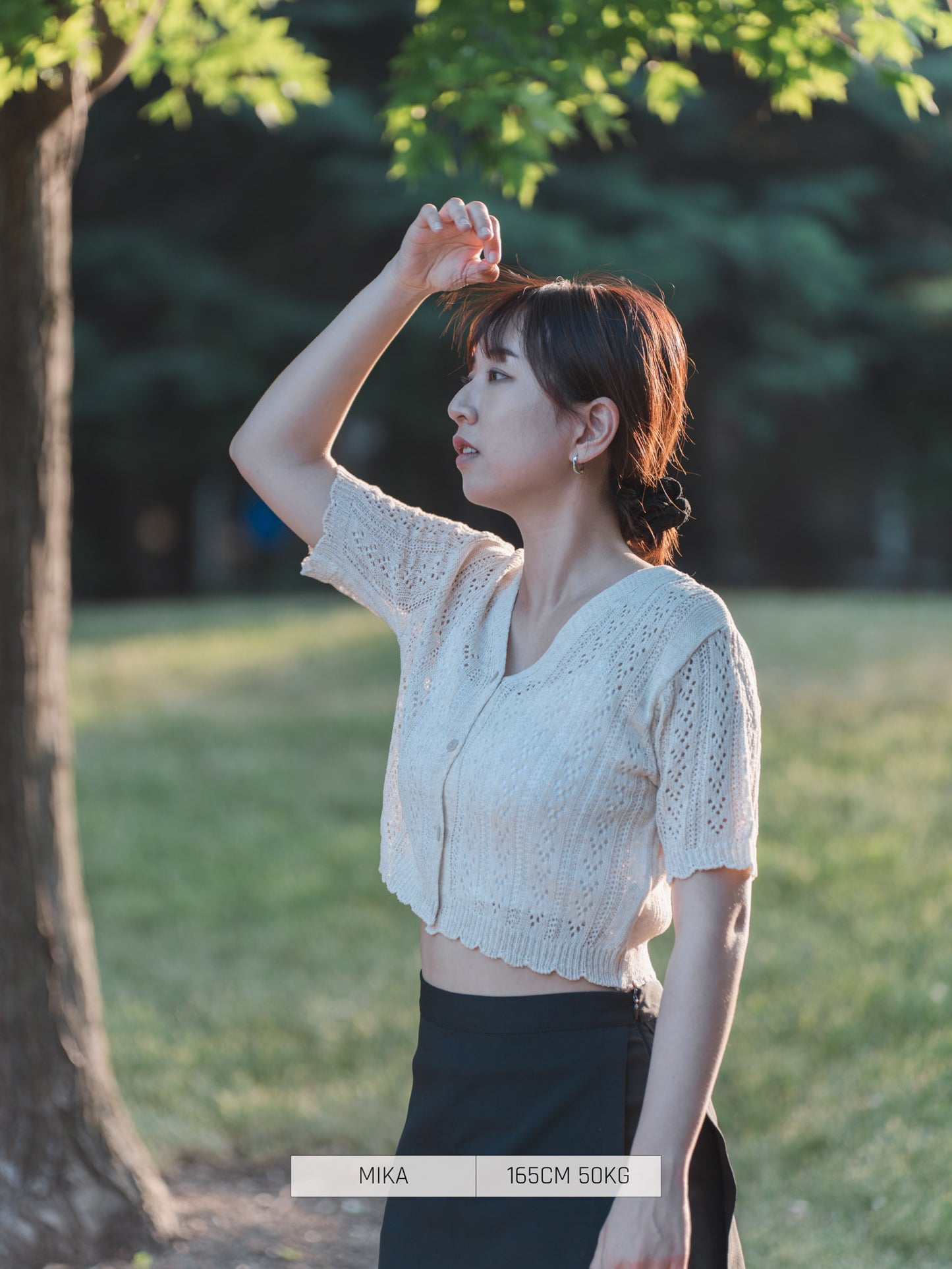 BLUE EAST Cardigan Short-Sleeved Cardigan V-Neck Short Sleeve