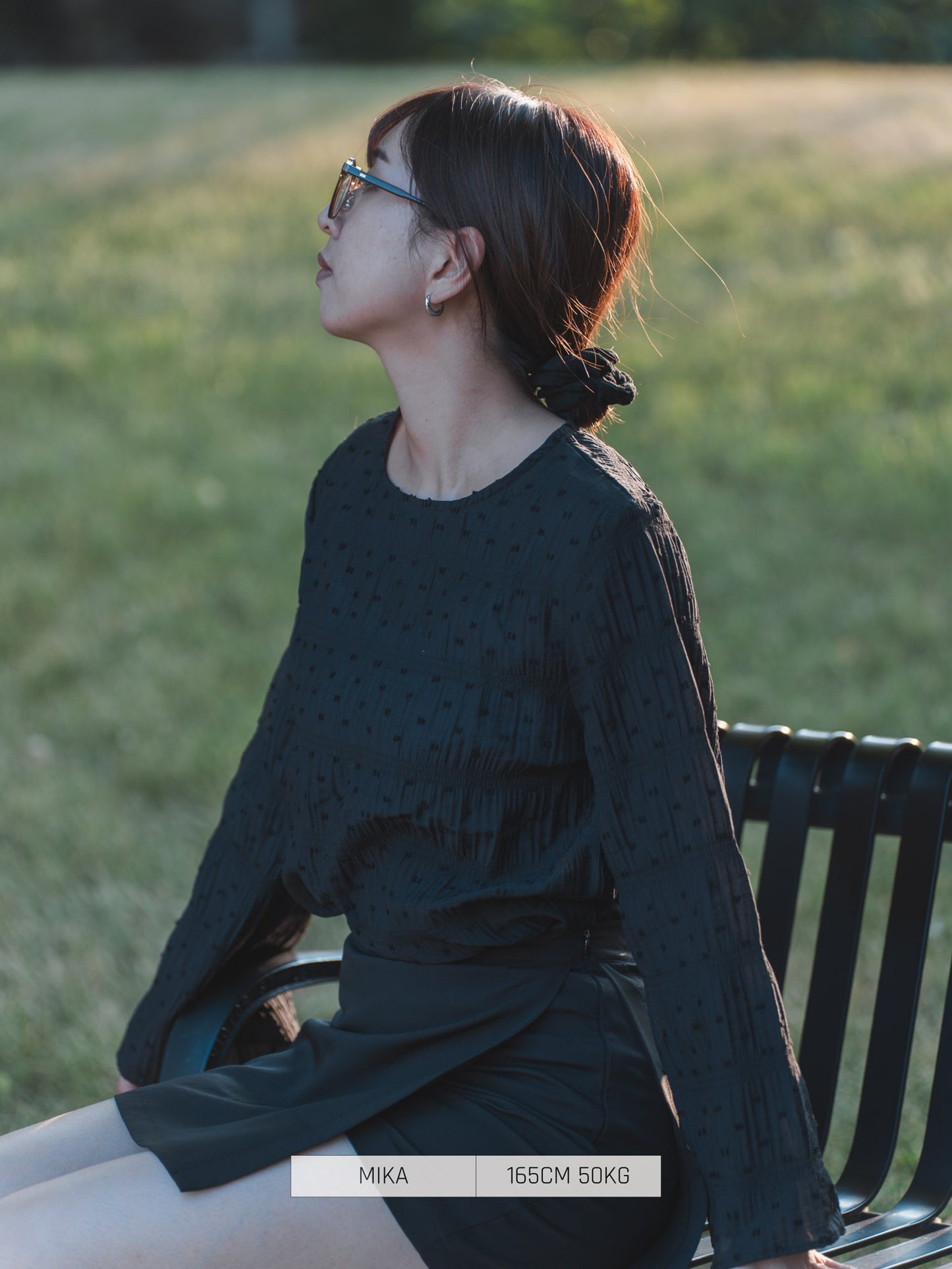 BLUE EAST Button Shirt/Blouse Sleeve Blouse Sheer