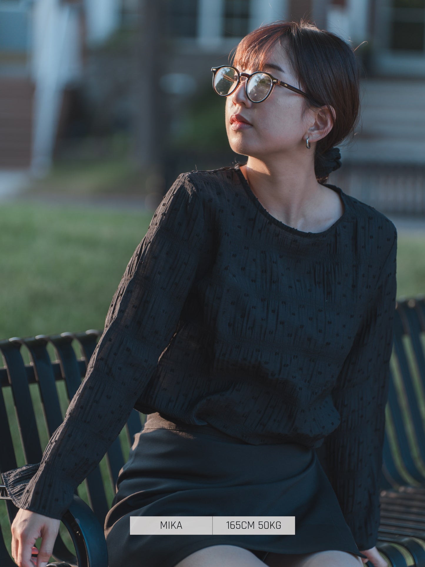 BLUE EAST Button Shirt/Blouse Sleeve Blouse Sheer