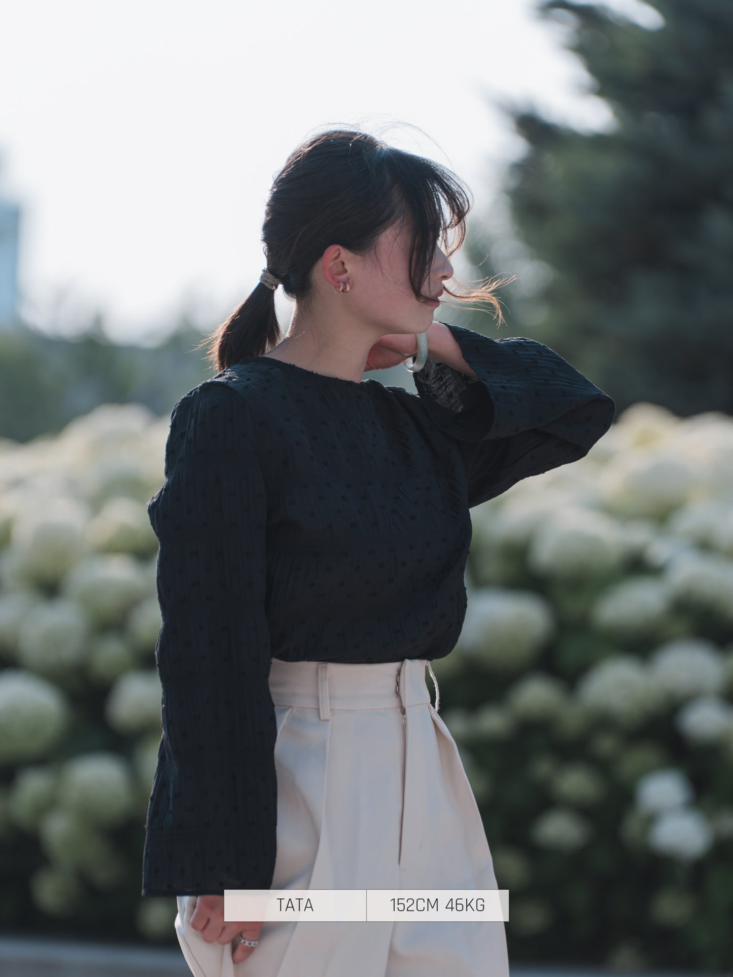 BLUE EAST Button Shirt/Blouse Sleeve Blouse Sheer