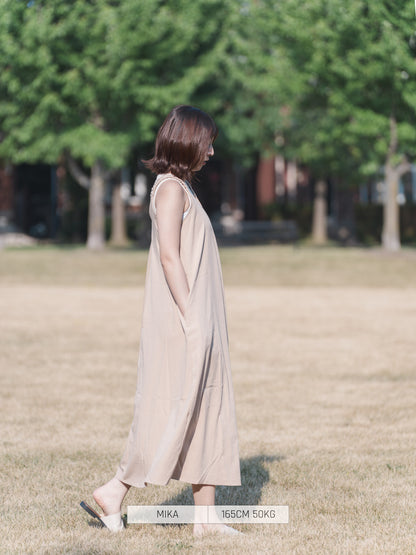Bab Casual Dress Matte Satin Shrring