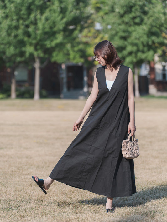 Bleaf Co Casual Dress V-Neck Cool Touch