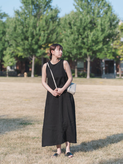 Bou Jeloud Casual Dress Sleeveless Dress Shirring