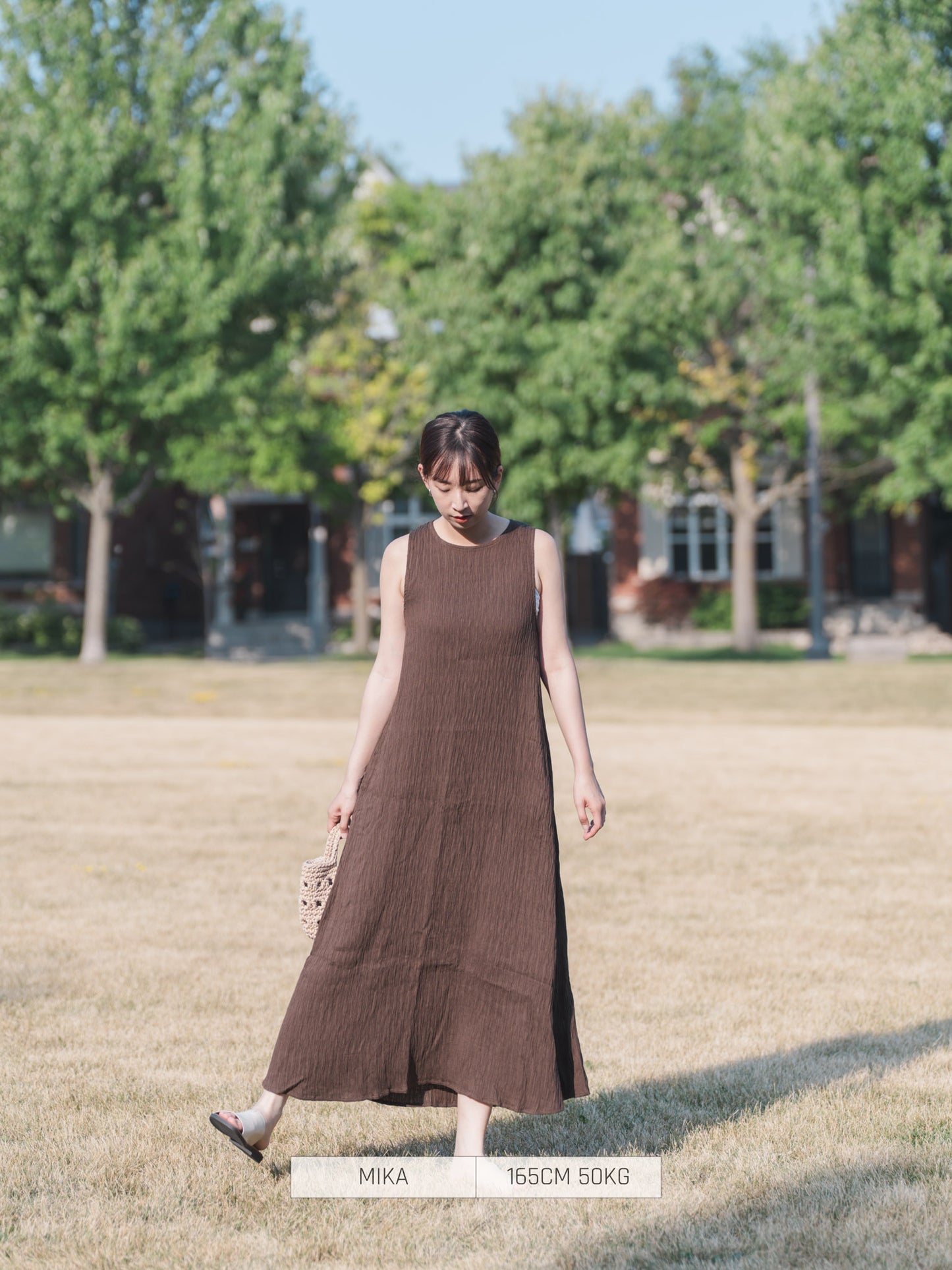 Bou Jeloud Casual Dress Sleeveless Dress Shirring