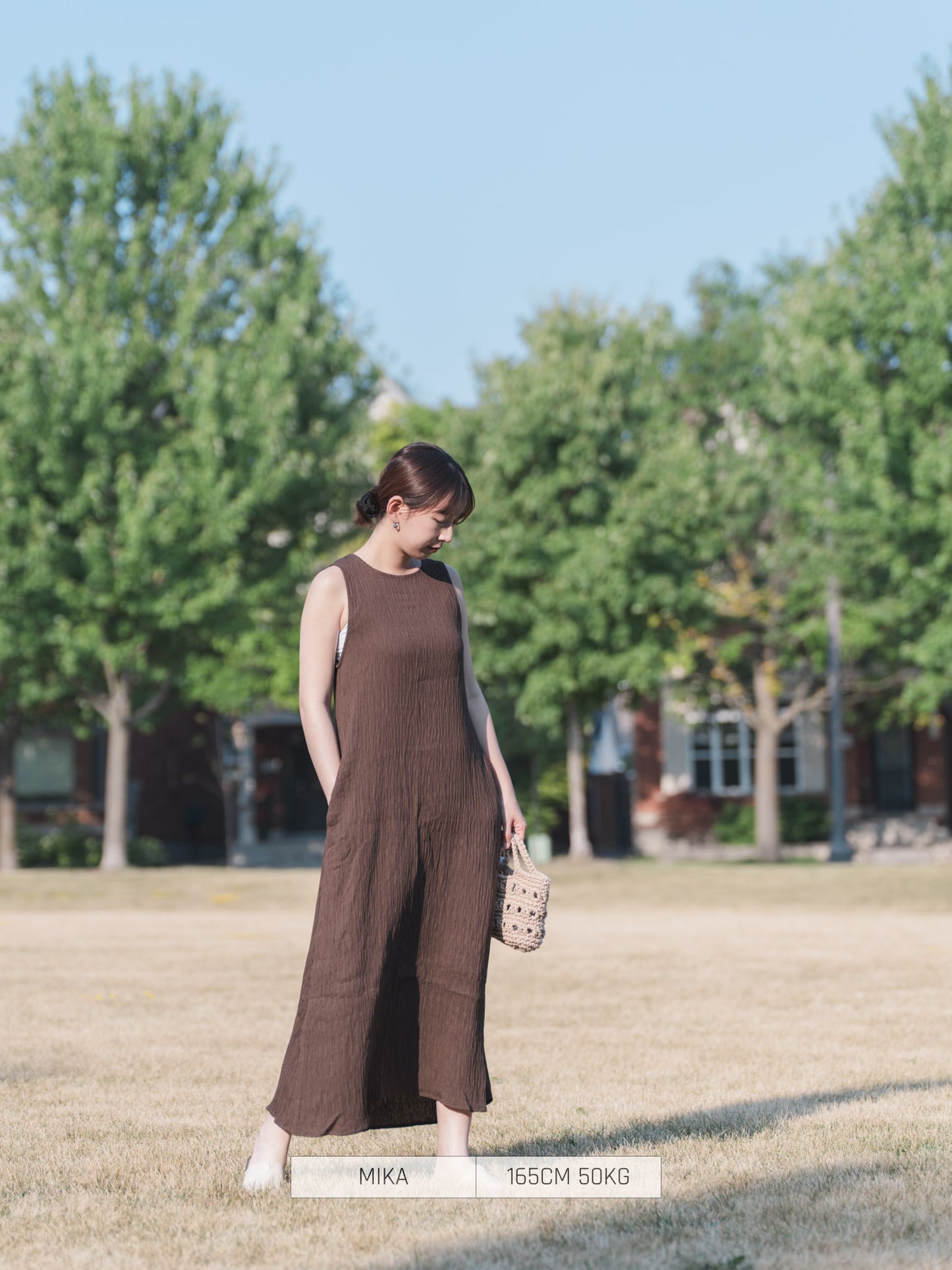 Bou Jeloud Casual Dress Sleeveless Dress Shirring