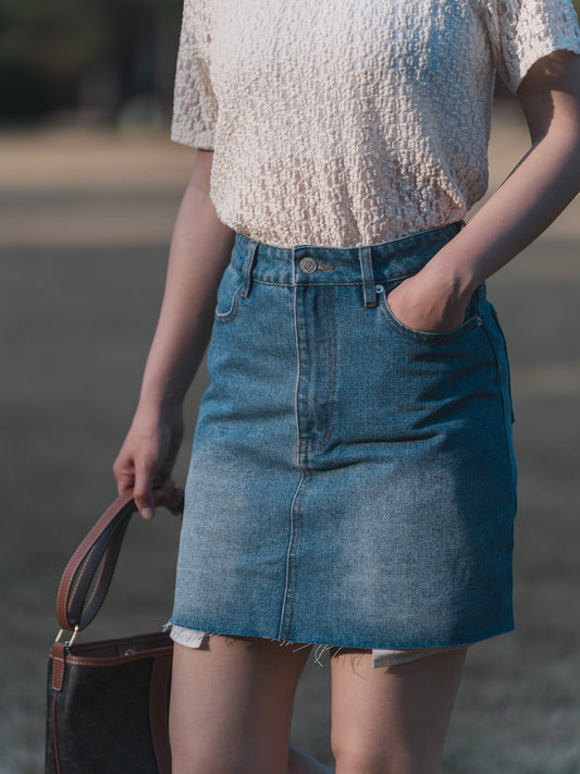 Bleaf Co Skirt denim Mini Skirt