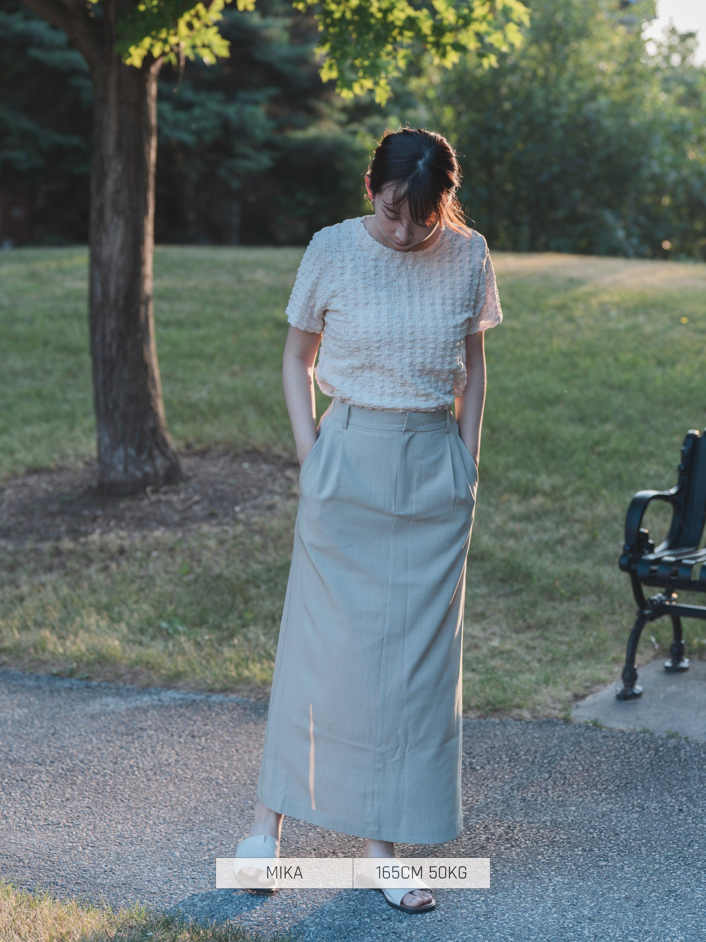 BLUE EAST T-shirt Jacquard Cut-and-sew