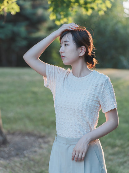 BLUE EAST T-shirt Jacquard Cut-and-sew