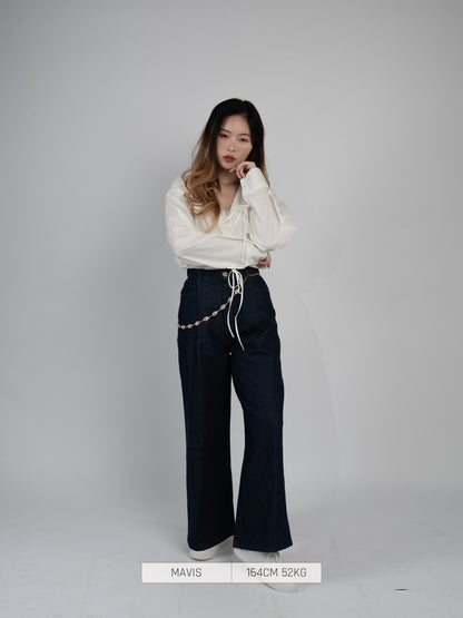 Preorder - Denim Cropped Pant Bottom [2025 Winter]