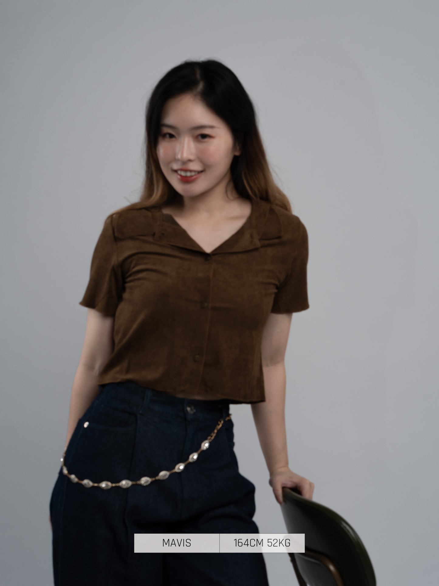 Bab Blouse Button Shirt Brown [2025 Winter]