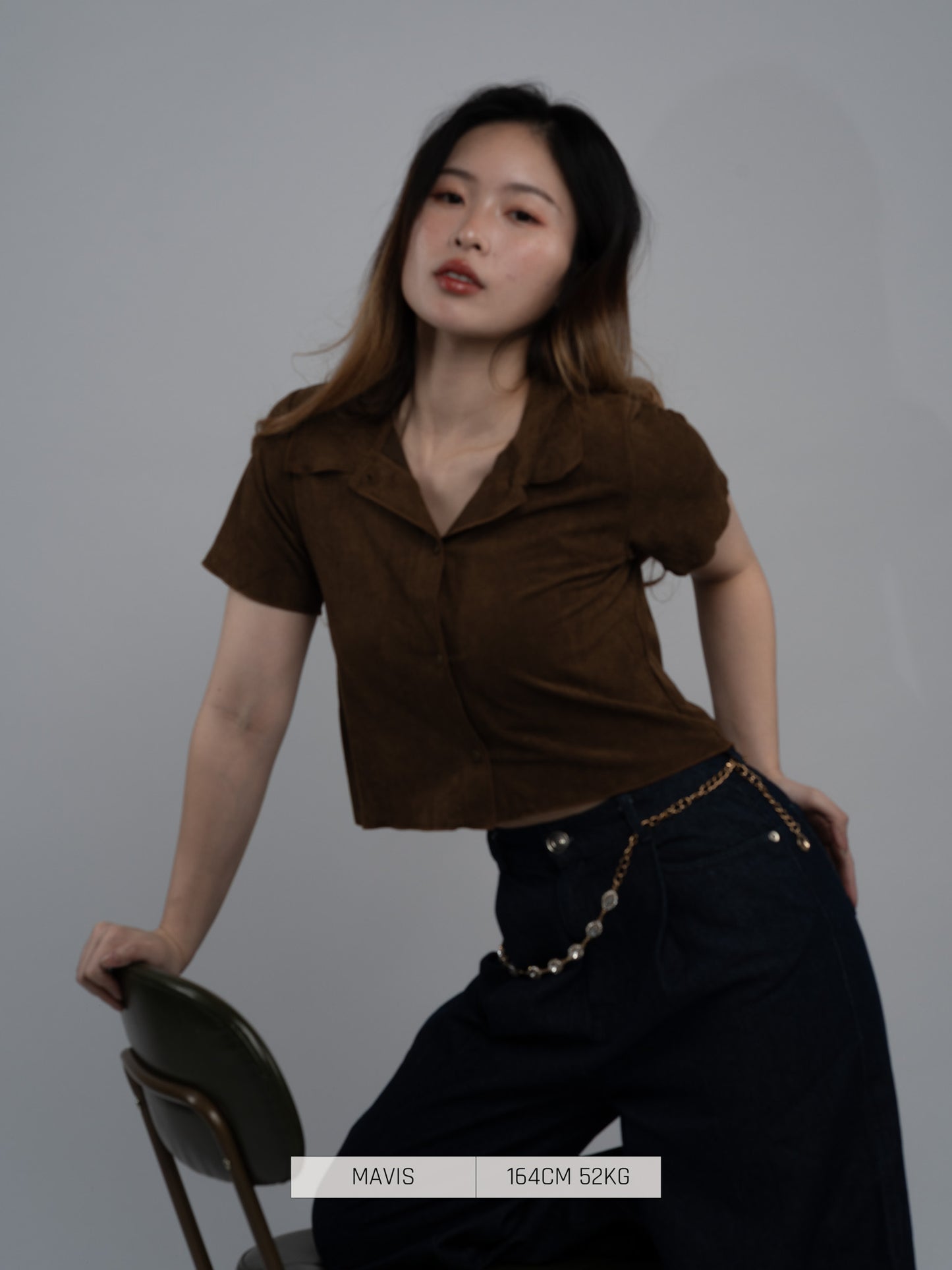 Bab Blouse Button Shirt Brown [2025 Winter]