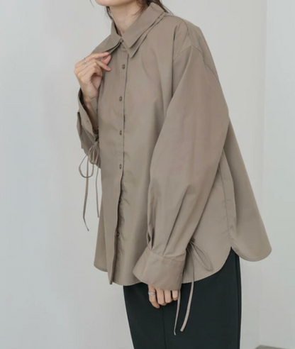 Preorder - Bab Button Shirt sleeve ribbon [2025 Winter]