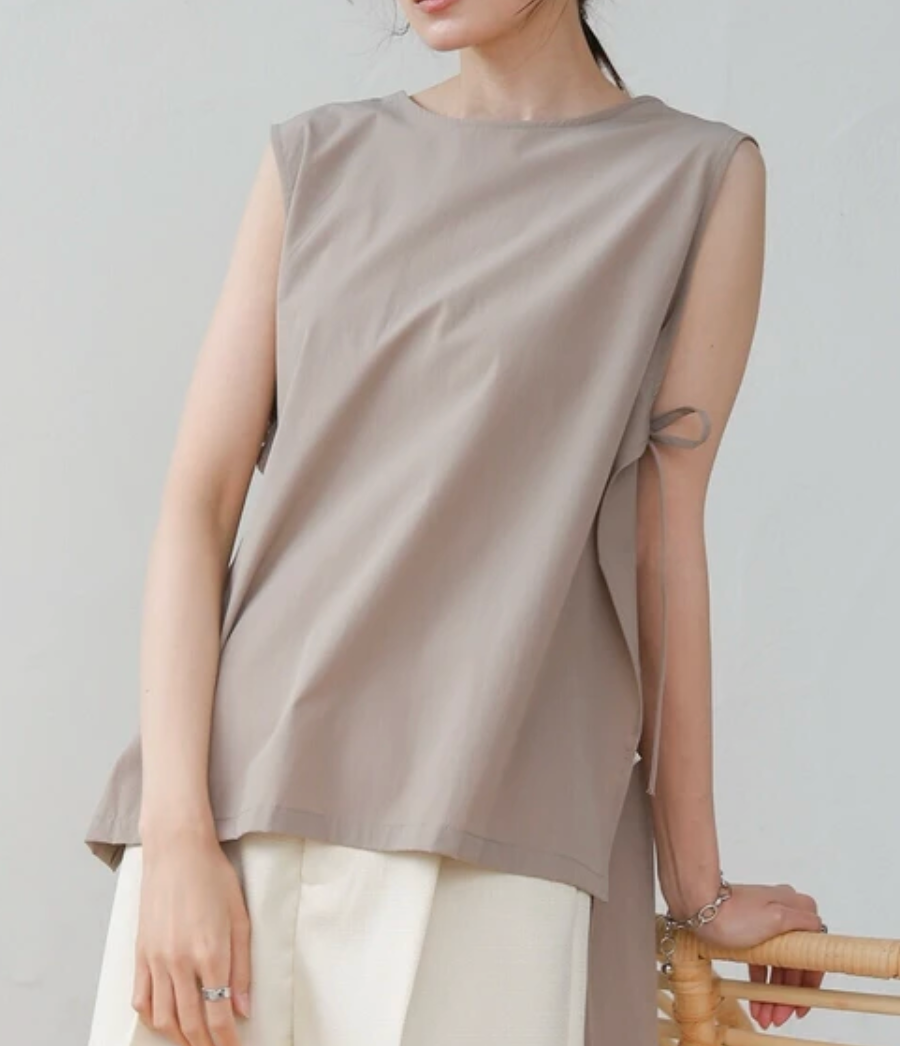 Bab T-shirt Rash Guard Sleeveless Side Ribbon [2025 Summer]