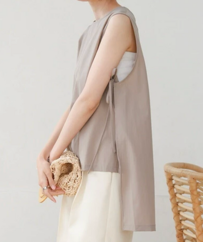 Bab T-shirt Rash Guard Sleeveless Side Ribbon [2025 Summer]